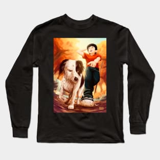 A boy and his dog Long Sleeve T-Shirt